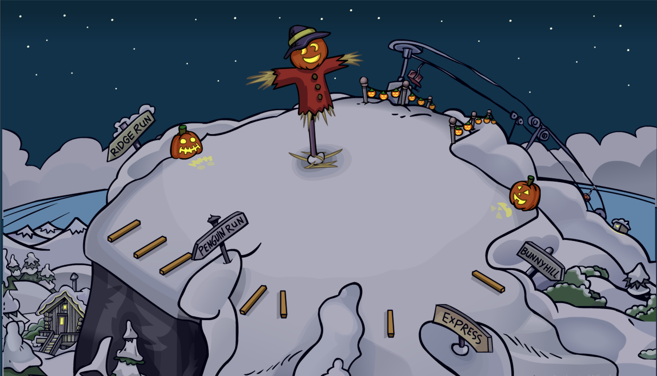 Stylized Halloween-themed banner